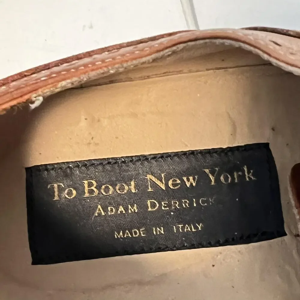 To Boot New York Shoes Mens 11 Brown Leather Wingtip Oxford Dress Brogue Lace Up